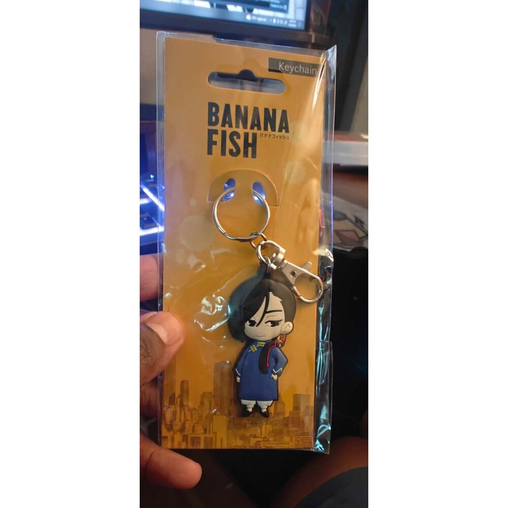 Banana Fish Yut-Lung PVC Keychain & Ash Charm - Ash & Eiiji Lanyard Anime Lot